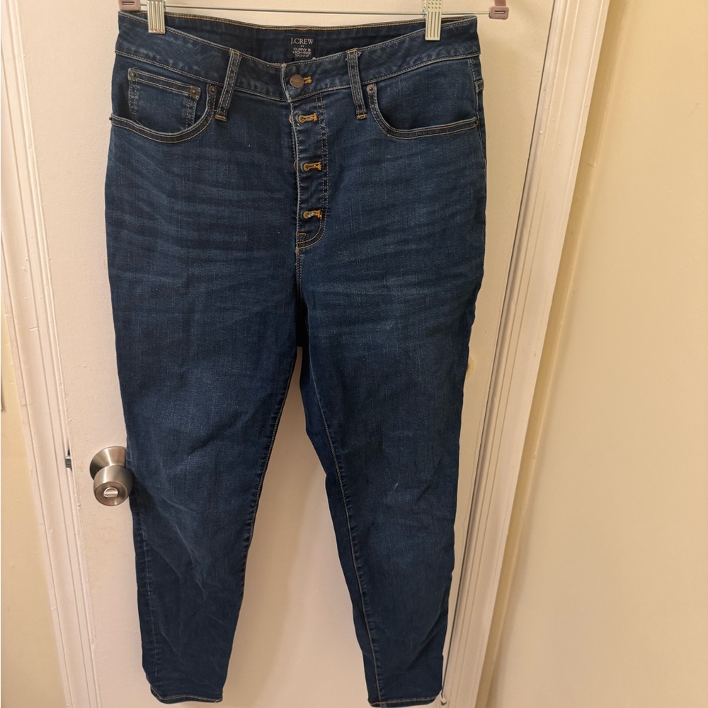 J. Crew Women's High Rise Dark Indigo Jeans